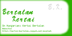 bertalan kertai business card
